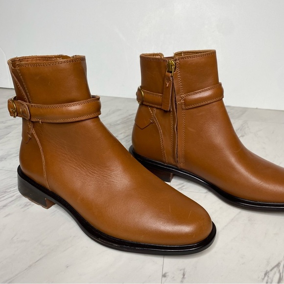 Franco Sarto Elese Brown Leather Bootie 7M - Picture 9 of 14